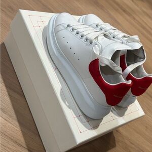 Alexander McQueen White and Red Sneakers
